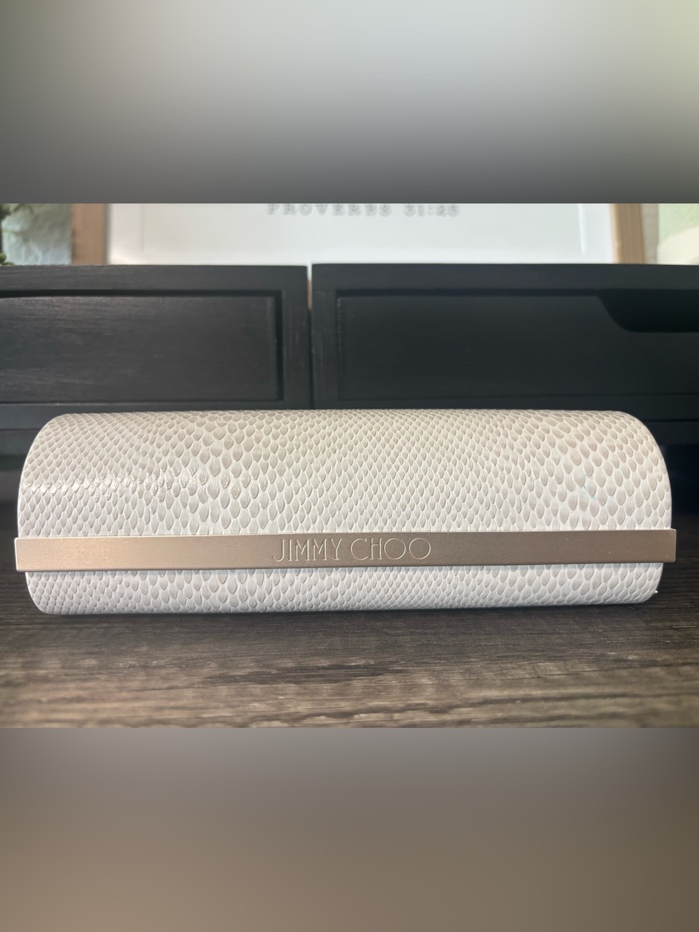 Jimmy Choo Textured Sunglasses Case